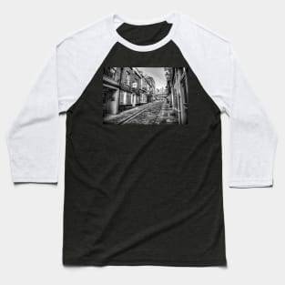 Castle Hill, Lincoln City, England, Black And White Baseball T-Shirt